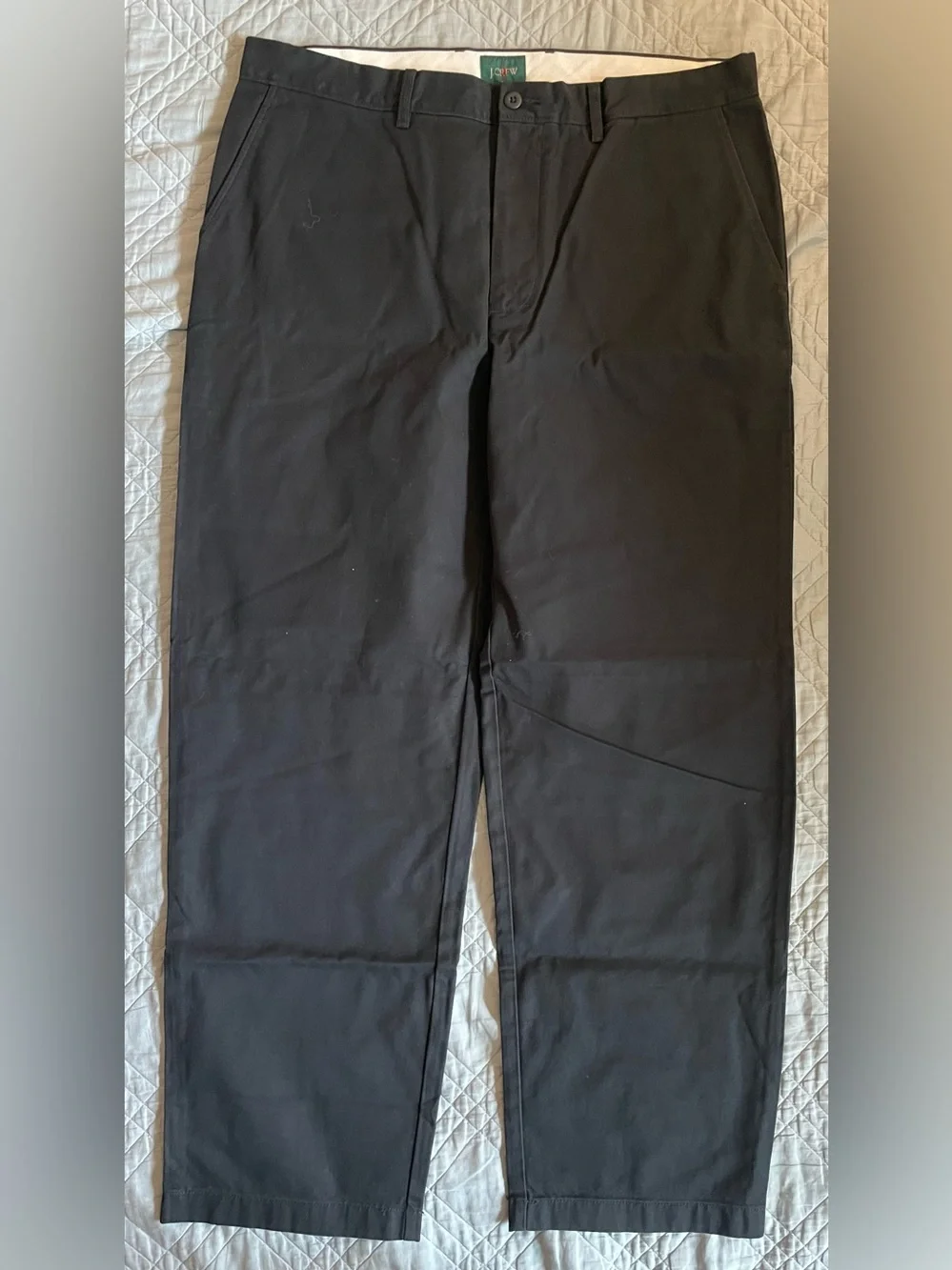J. CREW Classic chino pant in Black Size 36/32 NWT $98 BE611